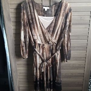 Snake print wrap dress